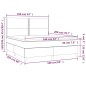 vidaXL Boxspringbett mit Matratze & LED Hellgrau 160x200 cm Samt vidaXL Boxspringbett mit Matratze & LED Hellgrau 160x200 cm Samt