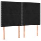 vidaXL Boxspringbett mit Matratze & LED Schwarz 140x200 cm Samt vidaXL Boxspringbett mit Matratze & LED Schwarz 140x200 cm Samt