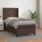 vidaXL Boxspringbett mit Matratze Braun 90x200 cm Kunstleder vidaXL Boxspringbett mit Matratze Braun 90x200 cm Kunstleder