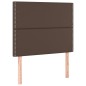 vidaXL Boxspringbett mit Matratze Braun 90x200 cm Kunstleder vidaXL Boxspringbett mit Matratze Braun 90x200 cm Kunstleder