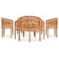 5-tlg. Garten-Lounge-Set Massivholz Teak 5-tlg. Garten-Lounge-Set Massivholz Teak