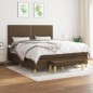 vidaXL Boxspringbett mit Matratze Dunkelbraun 180x200 cm Stoff vidaXL Boxspringbett mit Matratze Dunkelbraun 180x200 cm Stoff