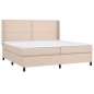 vidaXL Boxspringbett mit Matratze & LED Cappuccino-Braun 200x200cm vidaXL Boxspringbett mit Matratze & LED Cappuccino-Braun 200x200cm