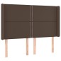 vidaXL Boxspringbett mit Matratze & LED Braun 140x190 cm Kunstleder vidaXL Boxspringbett mit Matratze & LED Braun 140x190 cm Kunstleder
