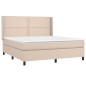 vidaXL Boxspringbett mit Matratze & LED Cappuccino-Braun 160x200cm vidaXL Boxspringbett mit Matratze & LED Cappuccino-Braun 160x200cm
