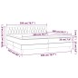 vidaXL Boxspringbett mit Matratze Dunkelbraun 200x200 cm Stoff vidaXL Boxspringbett mit Matratze Dunkelbraun 200x200 cm Stoff