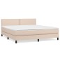vidaXL Boxspringbett Matratze Cappuccino-Braun 180x200 cm Kunstleder vidaXL Boxspringbett Matratze Cappuccino-Braun 180x200 cm Kunstleder