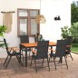 7-tlg. Garten-Essgruppe Schwarz und Braun 7-tlg. Garten-Essgruppe Schwarz und Braun