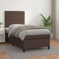 vidaXL Boxspringbett mit Matratze Braun 90x200 cm Kunstleder vidaXL Boxspringbett mit Matratze Braun 90x200 cm Kunstleder