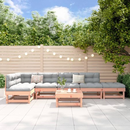 vidaXL 7-tlg. Garten-Lounge-Set Massivholz Douglasie