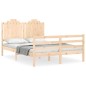 vidaXL Massivholzbett mit Kopfteil 140x190 cm vidaXL Massivholzbett mit Kopfteil 140x190 cm