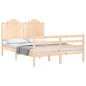 vidaXL Massivholzbett mit Kopfteil 140x190 cm vidaXL Massivholzbett mit Kopfteil 140x190 cm
