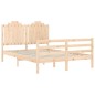 vidaXL Massivholzbett mit Kopfteil 140x190 cm vidaXL Massivholzbett mit Kopfteil 140x190 cm