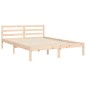 vidaXL Massivholzbett mit Kopfteil 140x190 cm vidaXL Massivholzbett mit Kopfteil 140x190 cm