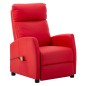 vidaXL Massagesessel Elektrisch Rot Kunstleder vidaXL Massagesessel Elektrisch Rot Kunstleder