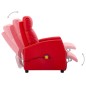vidaXL Massagesessel Elektrisch Rot Kunstleder vidaXL Massagesessel Elektrisch Rot Kunstleder