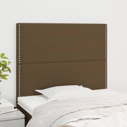 vidaXL Kopfteile 2 Stk. Dunkelbraun 80x5x78/88 cm Stoff