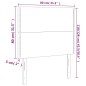 vidaXL Kopfteile 2 Stk. Dunkelbraun 80x5x78/88 cm Stoff