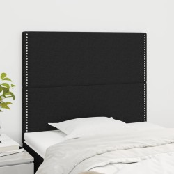 vidaXL Kopfteile 2 Stk. Schwarz 90x5x78/88 cm Stoff