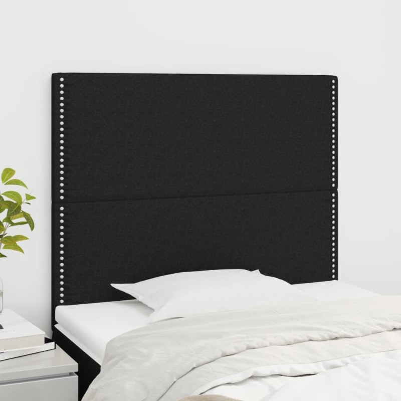 vidaXL Kopfteile 2 Stk. Schwarz 90x5x78/88 cm Stoff vidaXL Kopfteile 2 Stk. Schwarz 90x5x78/88 cm Stoff