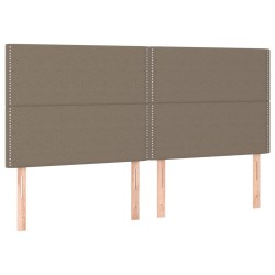 vidaXL Kopfteile 4 Stk. Taupe 100x5x78/88 cm Stoff