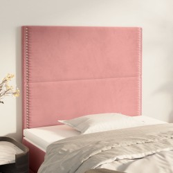 vidaXL Kopfteile 2 Stk. Rosa 100x5x78/88 cm Samt