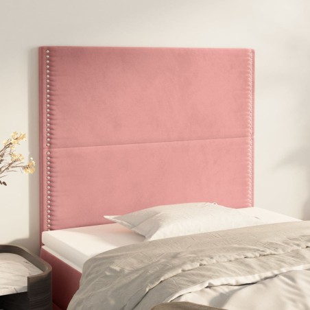 vidaXL Kopfteile 2 Stk. Rosa 100x5x78/88 cm Samt