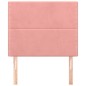 vidaXL Kopfteile 2 Stk. Rosa 100x5x78/88 cm Samt