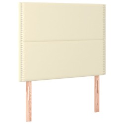 vidaXL Kopfteile 2 Stk. Creme 90x5x78/88 cm Kunstleder