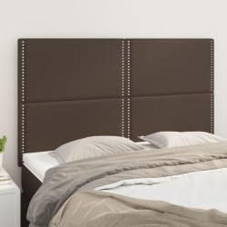 vidaXL Kopfteile 4 Stk. Braun 72x5x78/88 cm Kunstleder