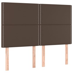 vidaXL Kopfteile 4 Stk. Braun 72x5x78/88 cm Kunstleder