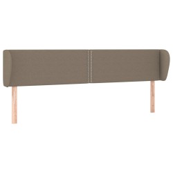 vidaXL Kopfteil mit Ohren Taupe 163x23x78/88 cm Stoff