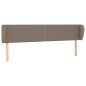 vidaXL Kopfteil mit Ohren Taupe 163x23x78/88 cm Stoff vidaXL Kopfteil mit Ohren Taupe 163x23x78/88 cm Stoff