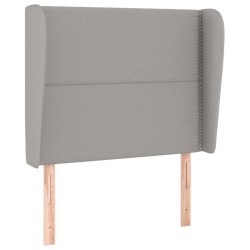 vidaXL Kopfteil mit Ohren Hellgrau 83x23x118/128 cm Stoff