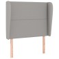 vidaXL Kopfteil mit Ohren Hellgrau 83x23x118/128 cm Stoff