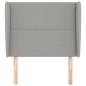 vidaXL Kopfteil mit Ohren Hellgrau 83x23x118/128 cm Stoff