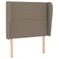 vidaXL Kopfteil mit Ohren Taupe 93x23x118/128 cm Stoff