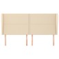 vidaXL Kopfteil mit Ohren Creme 183x23x118/128 cm Stoff