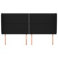 vidaXL Kopfteil mit Ohren Schwarz 203x23x118/128 cm Stoff vidaXL Kopfteil mit Ohren Schwarz 203x23x118/128 cm Stoff