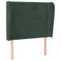 vidaXL Kopfteil mit Ohren Dunkelgrün 83x23x118/128 cm Samt vidaXL Kopfteil mit Ohren Dunkelgrün 83x23x118/128 cm Samt