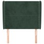 vidaXL Kopfteil mit Ohren Dunkelgrün 83x23x118/128 cm Samt vidaXL Kopfteil mit Ohren Dunkelgrün 83x23x118/128 cm Samt