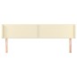 vidaXL Kopfteil mit Ohren Creme 183x16x78/88 cm Kunstleder