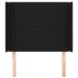 vidaXL Kopfteil mit Ohren Schwarz 103x16x118/128 cm Stoff