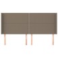 vidaXL Kopfteil mit Ohren Taupe 203x16x118/128 cm Stoff vidaXL Kopfteil mit Ohren Taupe 203x16x118/128 cm Stoff