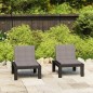 vidaXL Gartenstühle mit Auflagen 2 Stk. Kunststoff Grau vidaXL Gartenstühle mit Auflagen 2 Stk. Kunststoff Grau