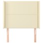 vidaXL Kopfteil mit Ohren Creme 83x16x118/128 cm Kunstleder
