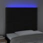 vidaXL LED Kopfteil Schwarz 90x5x118/128 cm Stoff