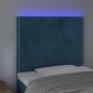 vidaXL LED Kopfteil Dunkelblau 80x5x118/128 cm Samt 