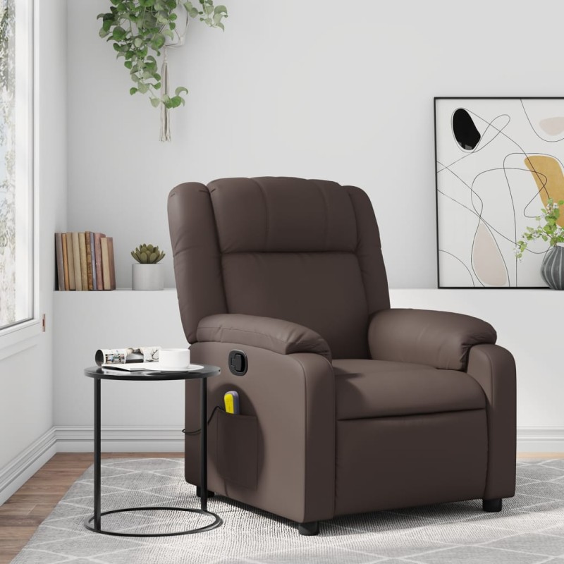 vidaXL Massagesessel Braun Kunstleder vidaXL Massagesessel Braun Kunstleder