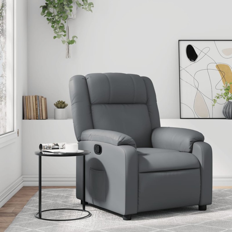 vidaXL Relaxsessel Grau Kunstleder vidaXL Relaxsessel Grau Kunstleder